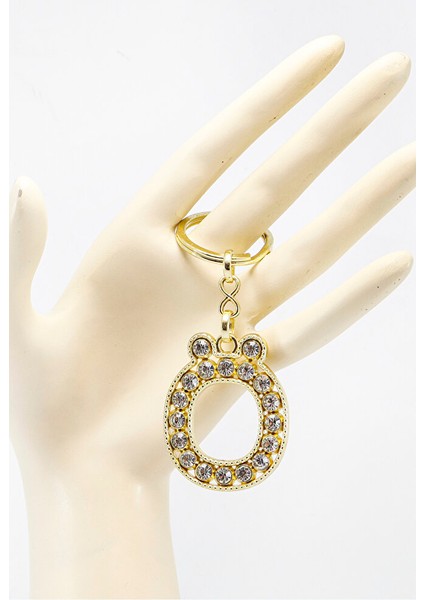 Gold Renkli Parlak Taşlı Ö Harfi Anahtarlık, Hediyelik Harfli Anahtarlık modelleri