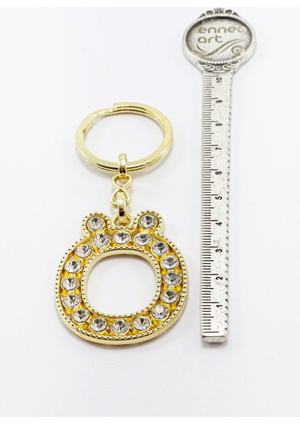 Gold Renkli Parlak Taşlı Ö Harfi Anahtarlık, Hediyelik Harfli Anahtarlık indirimleri