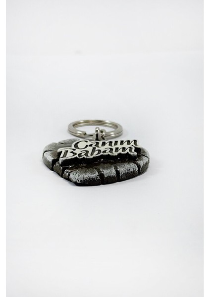 Canım Babam Yazılı Polyester Kalp Anahtarlık, Hediyelik Kalpli Anahtarlık fırsatları