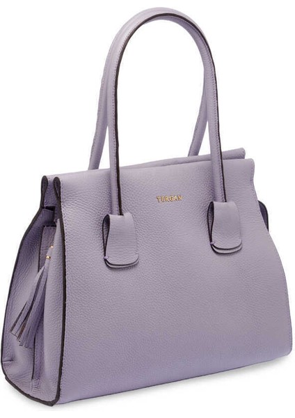 Lila Hakiki Deri Kadın Omuz Çantası - S24Y1BC79122-P5M fiyatları