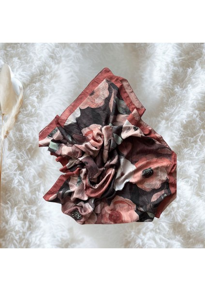 Şal Eşarp Desenli Kırmızı Soft Şal fırsatları