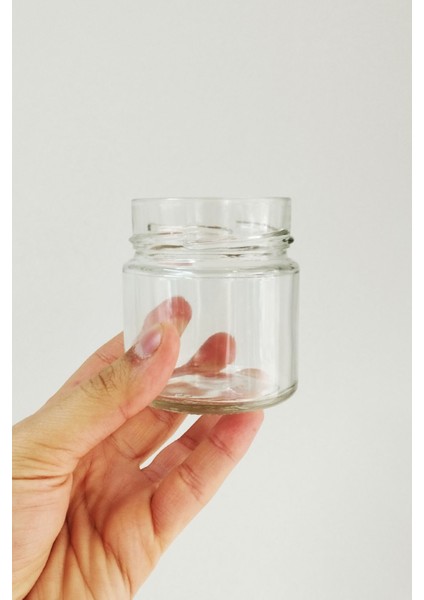 255 ml Kavanoz Altın Derin Kapaklı 255 cc Şeffaf Reçel, Marmelat Cam Kavanoz Deep 1 Adet fırsatları