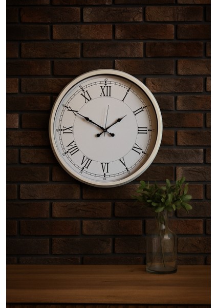 52 cm Beyaz Modern Duvar Saati