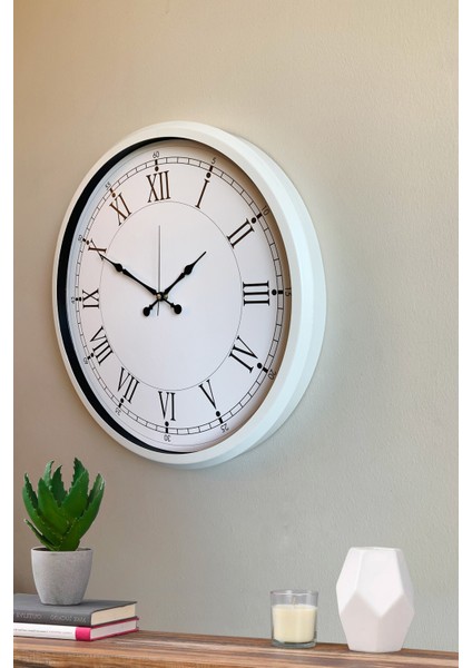 52 cm Beyaz Modern Duvar Saati fırsatları