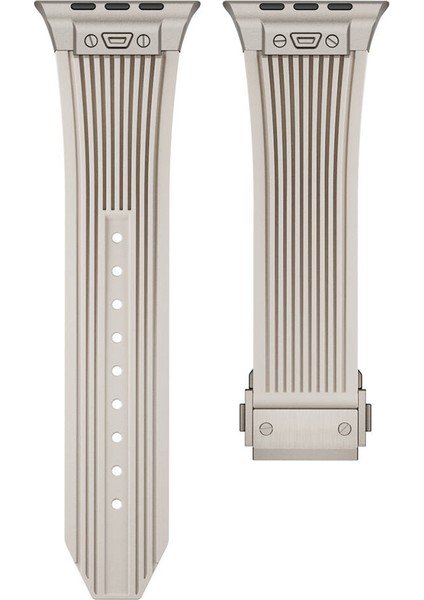 Apple Watch 7 45MM Showy 113 Spor Görünümlü Silikon Kordon modelleri