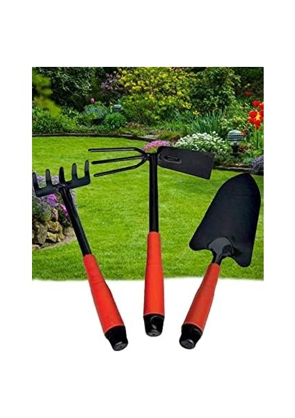 3 Parça Hobi Bahçe Seti Tırmık Kürek Bahçıvan Seti ÖZS-9575 1410 fiyatları