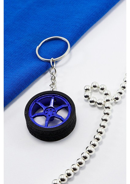 Lacivert Jantlı Mini Tekerlek Anahtarlık, Hediyelik Tekerlek Figürlü Anahtarlık fiyatları
