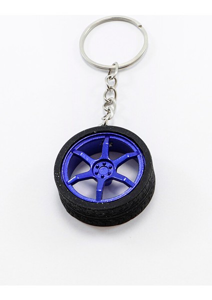 Lacivert Jantlı Mini Tekerlek Anahtarlık, Hediyelik Tekerlek Figürlü Anahtarlık fırsatları