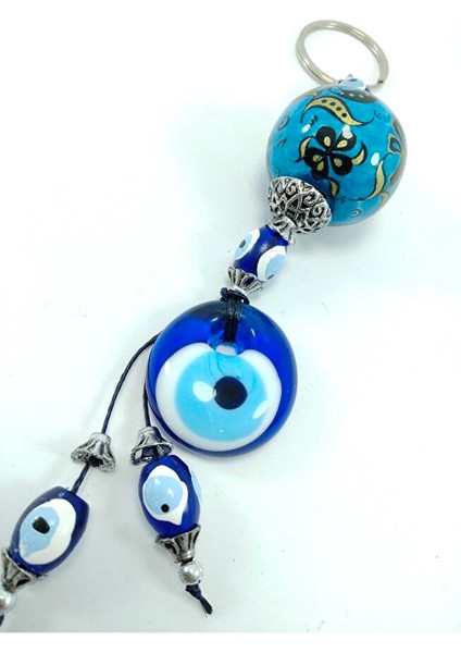 Nazar Boncuğu Anahtarlık El Yapımı Cam Aksesuar Seramik Hediyelik Eşya modelleri