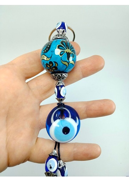 Nazar Boncuğu Anahtarlık El Yapımı Cam Aksesuar Seramik Hediyelik Eşya fırsatları