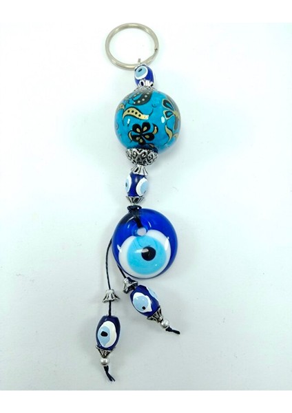 Nazar Boncuğu Anahtarlık El Yapımı Cam Aksesuar Seramik Hediyelik Eşya indirimleri