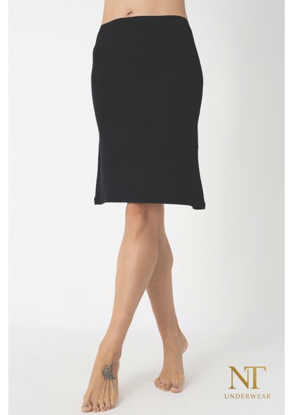 Bambu Dizüstü Etek Astarı, Midi Jupon - Doğal Kumaş, Modern Kalıp. indirimleri