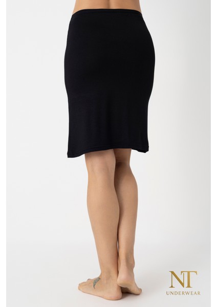 Bambu Dizüstü Etek Astarı, Midi Jupon - Doğal Kumaş, Modern Kalıp.