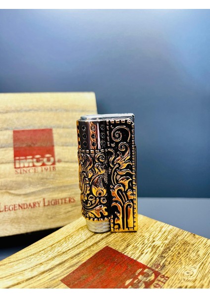 Orijinal Avusturya Işlemeli Metal Kılıflı Benzinli Muhtar Çakmağı