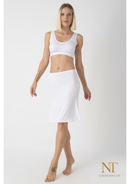 Bambu Dizüstü Etek Astarı, Midi Jupon - Doğal Kumaş, Modern Kalıp. fiyatları