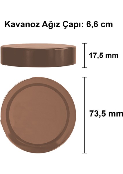 350 ml Kavanoz Bakır Derin Kapaklı 350 cc Şeffaf Reçel, Marmelat Cam Kavanoz Deep 1 Adet
