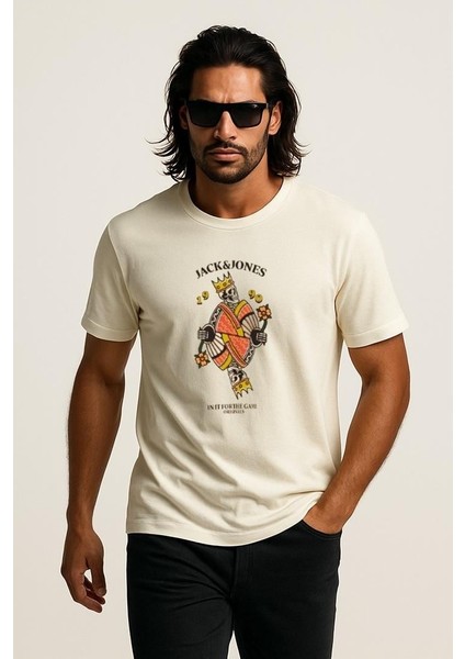 Joranatomy Skull Logolu Krem Erkek Tişört 12272966