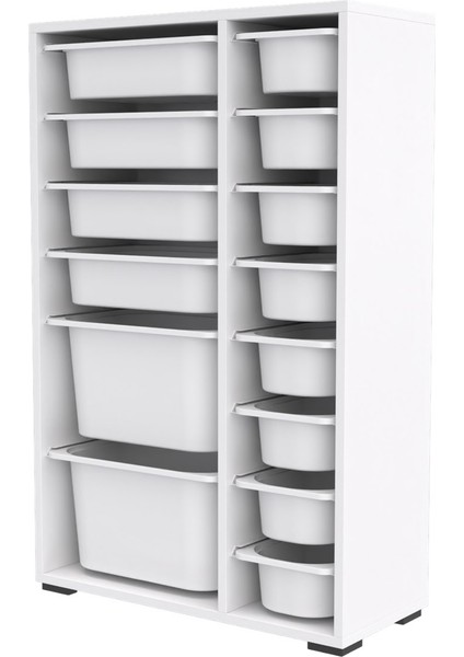 Rine 14 Sepetli Çok Amaçlı Ofis Dolabı Beyaz 2D4K8U fırsatları