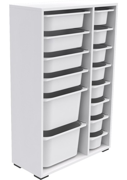 Rine 14 Sepetli Çok Amaçlı Ofis Dolabı Beyaz 2D4K8U