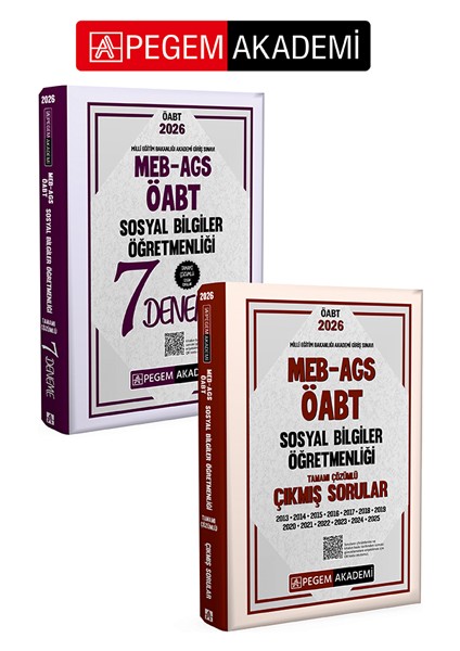 PEGEM AKADEMİ 2026 MEB AGS ÖABT Sosyal Bilgiler Öğretmenliği Tama