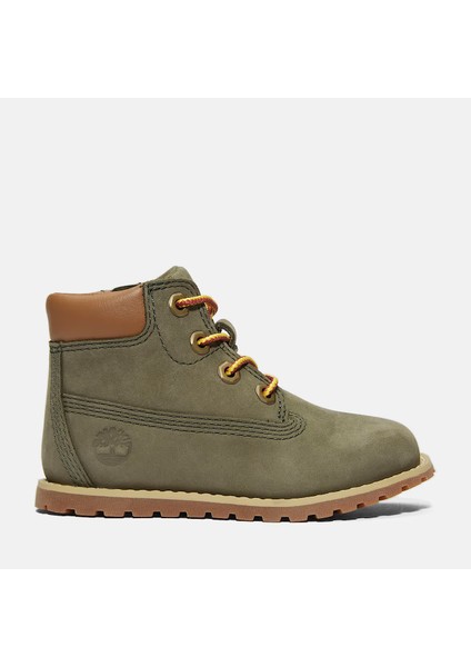 Pokey Pine Mıd Lace Up Wıth Zıp Boot Çocuk Haki Bot TB1A1VOSA581