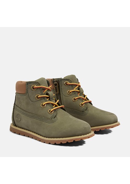 Pokey Pine Mıd Lace Up Wıth Zıp Boot Çocuk Haki Bot TB1A1VOSA581 fiyatları