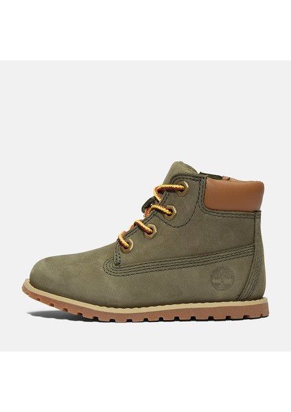 Pokey Pine Mıd Lace Up Wıth Zıp Boot Çocuk Haki Bot TB1A1VOSA581