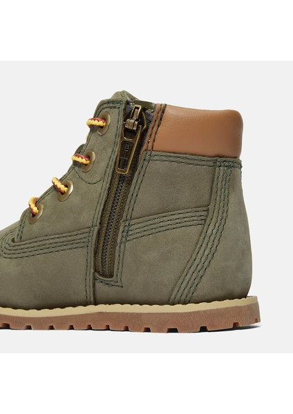Pokey Pine Mıd Lace Up Wıth Zıp Boot Çocuk Haki Bot TB1A1VOSA581