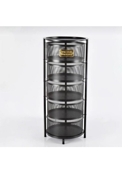 Metal 5 Katlı Açılır/kapanır Sabit Ayaklı Paslanmaz Sebzelik Siyah modelleri