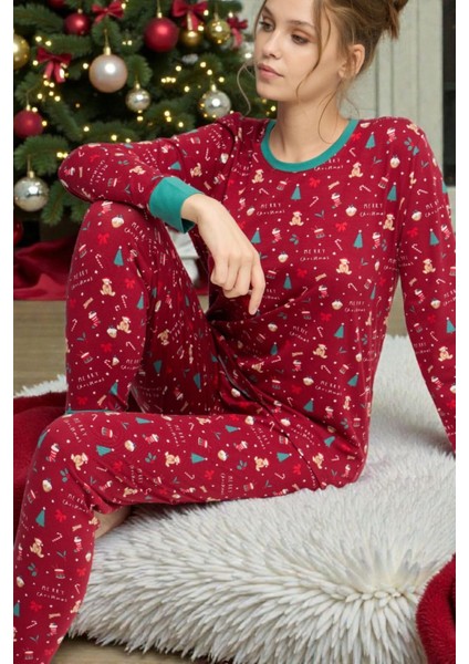 - Anne–kız Yılbaşı Pijama Takımı (Anne Pijama)