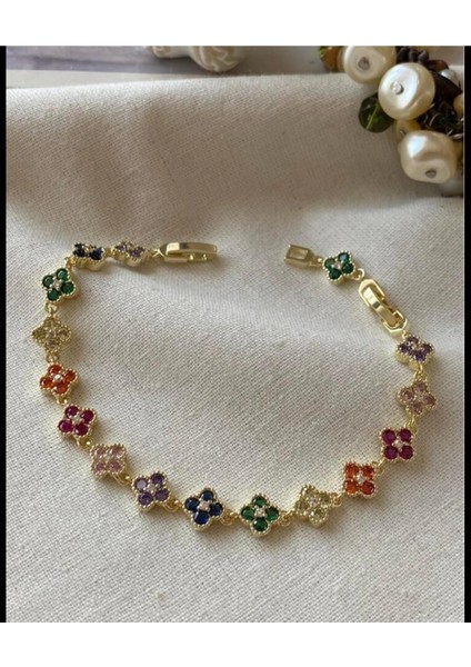 Xuping Taşlı Renkli Vn Clef Model Bileklik modelleri