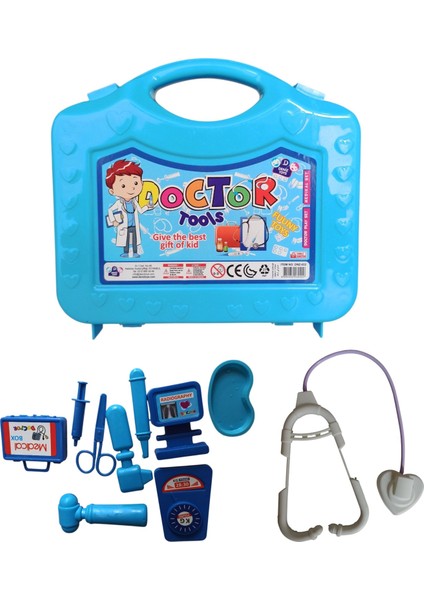 Çantalı Oyuncak Doktor Seti – Vakumlu Taşıma Çantalı Eğitici Oyuncak Doktor Malzemeleri Mavi fiyatları