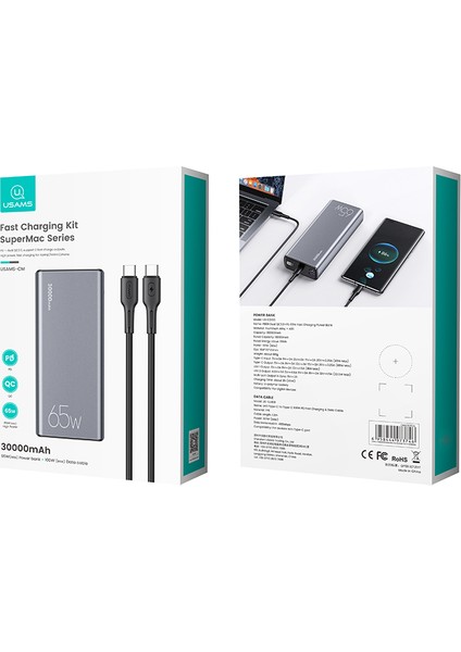 CD165 30000 Mah Powerbank | 65W Pd Hızlı Şarj | Laptop & Telefon Uyumlu | LED Dijital Ekranlı Taşınabilir Güç Kaynağı indirimleri