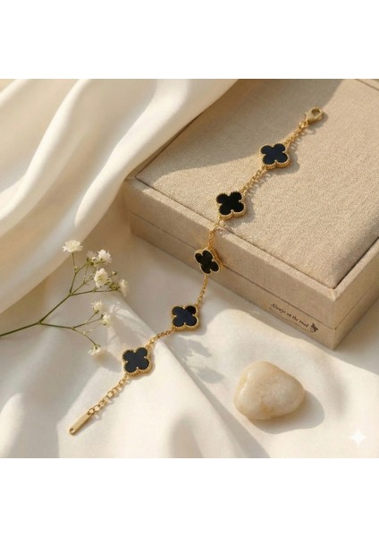 Yonca Detay Paslanmaz Çelik Zarif Bileklik