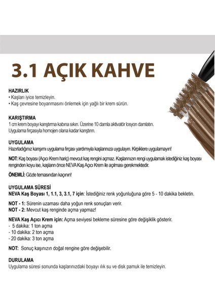 Neva Kaş Boyası No:3.1 Açık Kahve modelleri