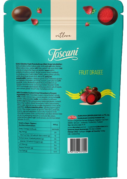 Sütlü Çikolata Kaplı Çilek Draje fiyatları