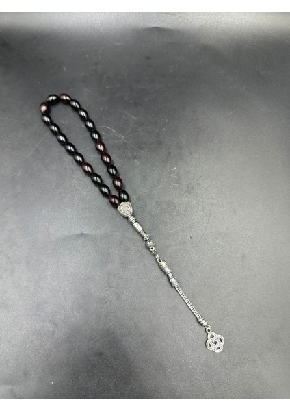 Alpaka Püskül Ateş Kehribar Tespih (Ahşap Kutulu) fiyatları