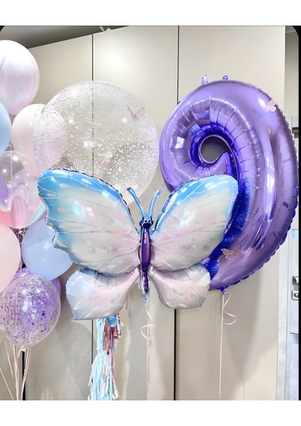 Büyük Mavi Kelebek Folyo Balon modelleri