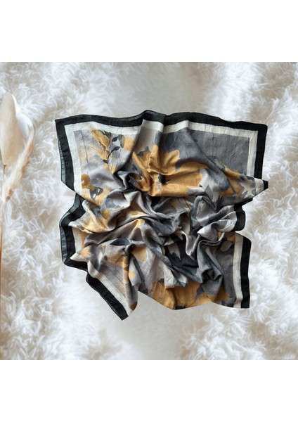 Şal Eşarp Desenli Soft Siyah Sarı Şal fiyatları