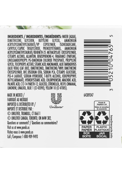 Ponds Aloe Içerikli ve Vitamin B3 Nemlendirici Jel 96.4 gr