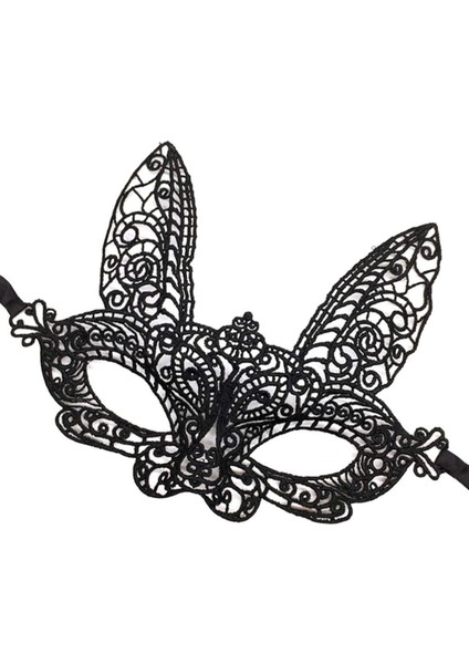 Siyah Renk Dantel Kesim Dantel Işlemeli Balo Parti Maskesi 7 No (5148) modelleri