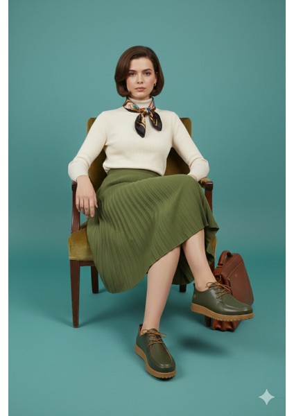 Kadın Hakiki Deri Ortopedik Lastik Bağcıklı Yumuşak Mevsinlik Günlük Ayakkabı BD25/MA2610 fiyatları