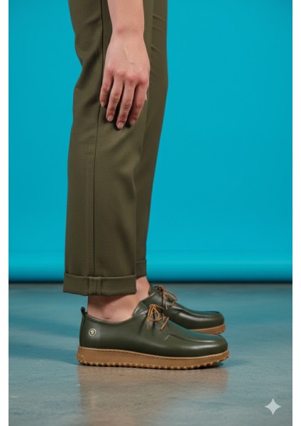 Kadın Hakiki Deri Ortopedik Lastik Bağcıklı Yumuşak Mevsinlik Günlük Ayakkabı BD25/MA2610 fırsatları