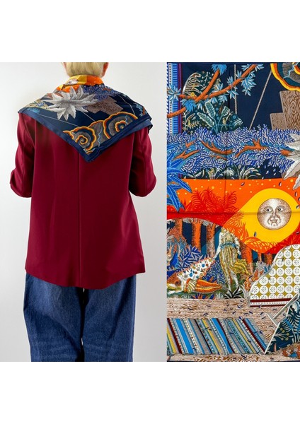 Özel Baskı Saten Fular modelleri