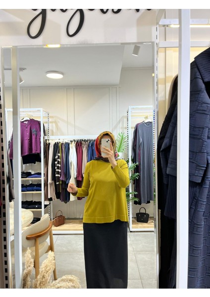902 Basic Merserize Tunik Yağ Yeşili