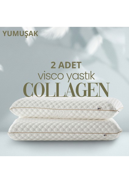 Güzellik Visko Yastığı [hava Kanallı] Kırışıklık Önleyici Ortopedik Uyku Yastığı 2 Adet