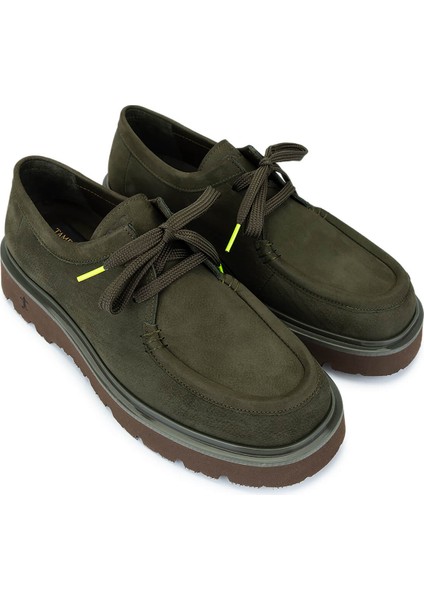 Erkek Hakiki Deri Yeşil Nubuk Loafer Ayakkabı 1111 5904 Erk Ayk SK25-26 Olıve Nubuk fiyatları