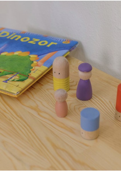 Renkli 10'lu Ahşap Insan Figürleri Seti, Eğlenceli ve Öğretici Oyunlar Için fiyatları