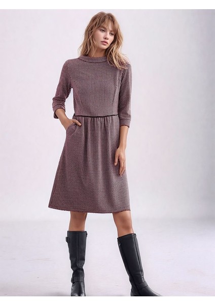 Kadın Degaje Yaka Uzun Kollu Cepli Büyük Beden Curve Şık Elbisesi fiyatları