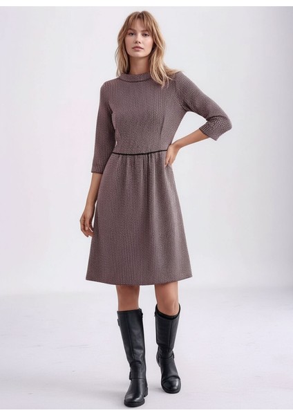 Kadın Degaje Yaka Uzun Kollu Cepli Büyük Beden Curve Şık Elbisesi fırsatları